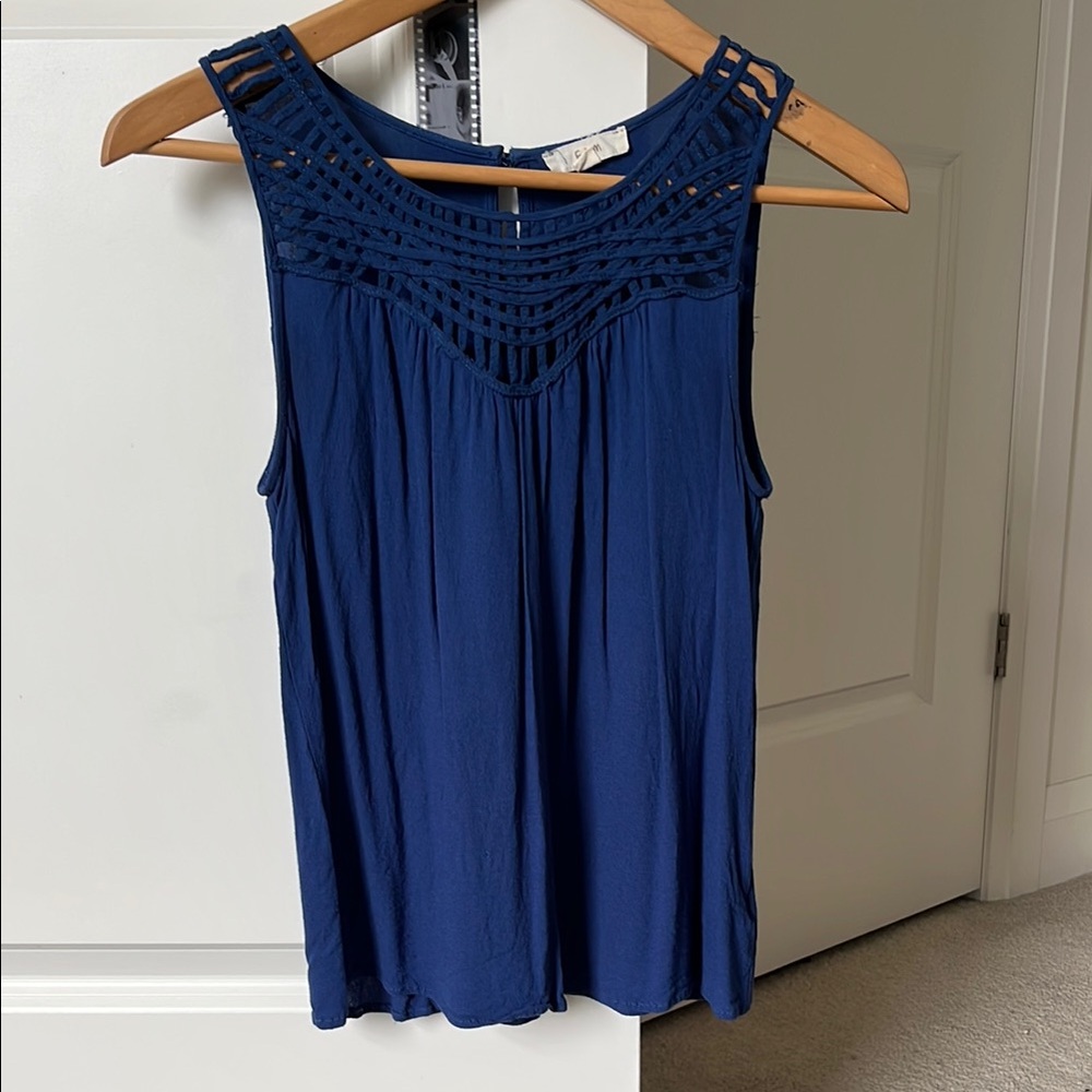 Women's Sleeveless Blue Top